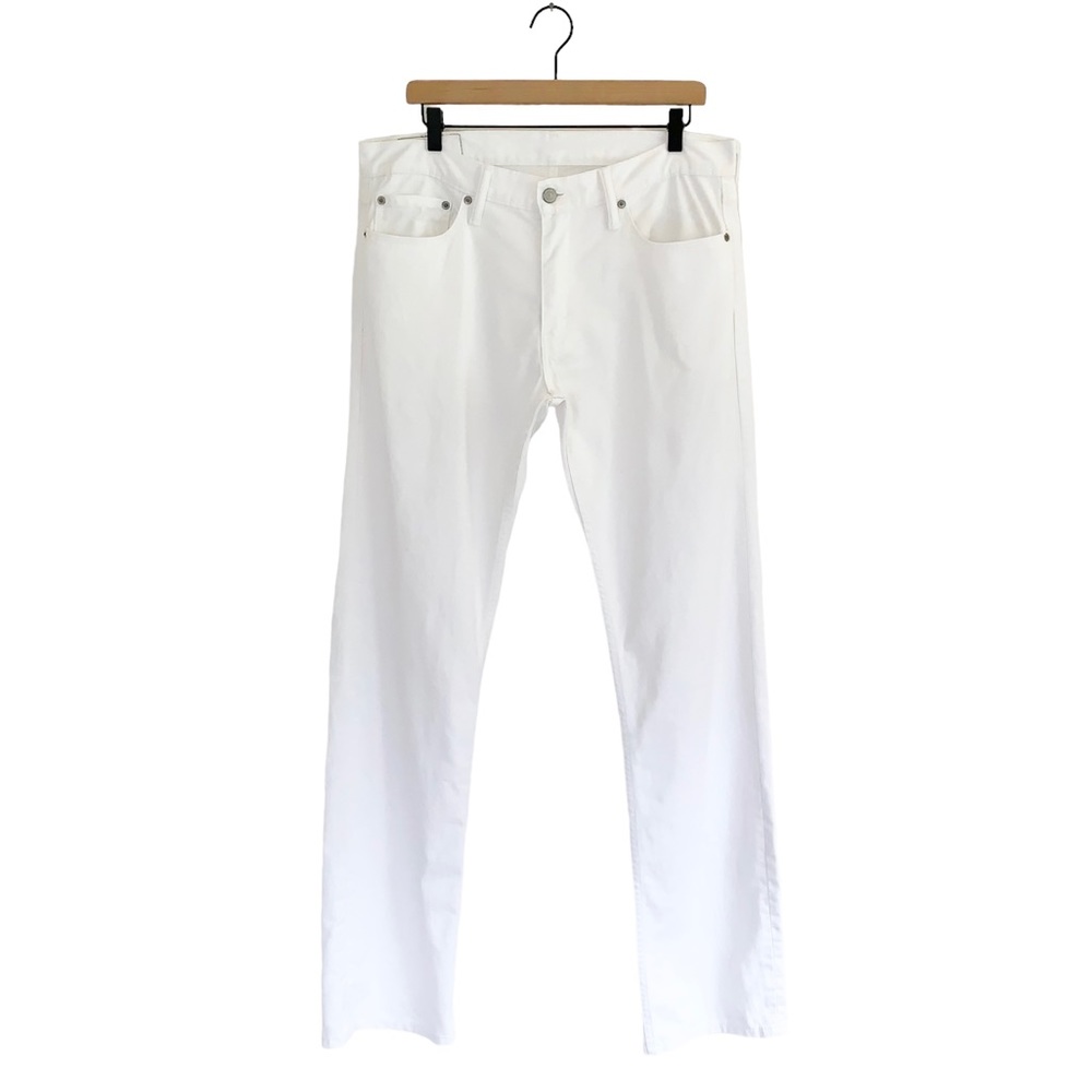 Levi’s White 514 Straight Leg Jeans with White Tab - Picture 3 of 8